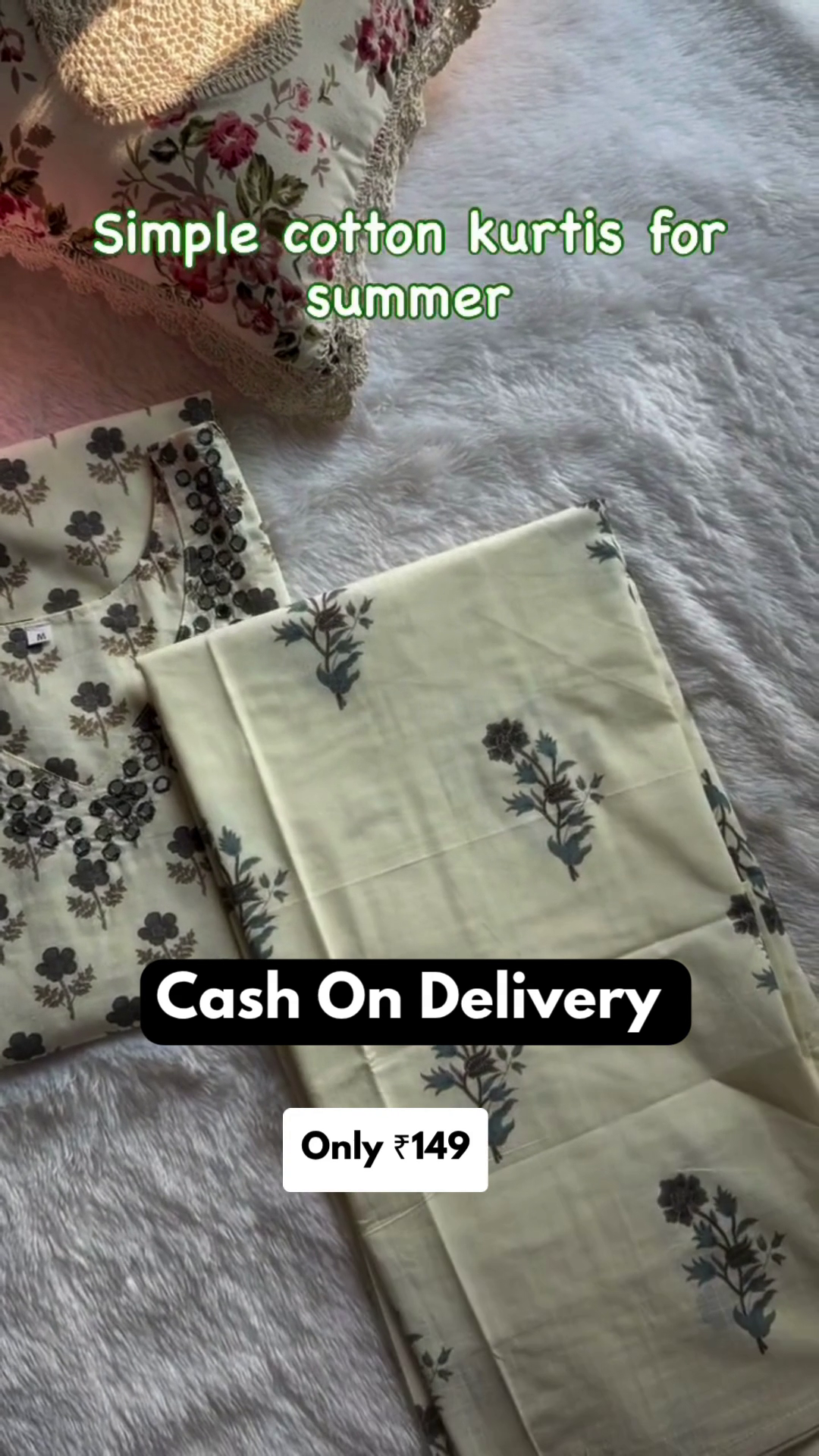 Women’s Simple Cotton Kurti - Image 2