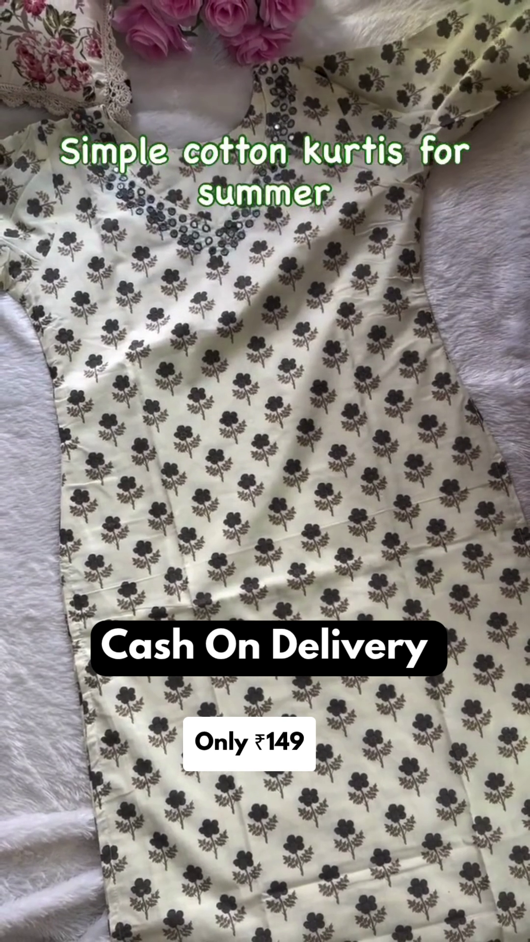 Women’s Simple Cotton Kurti - Image 3