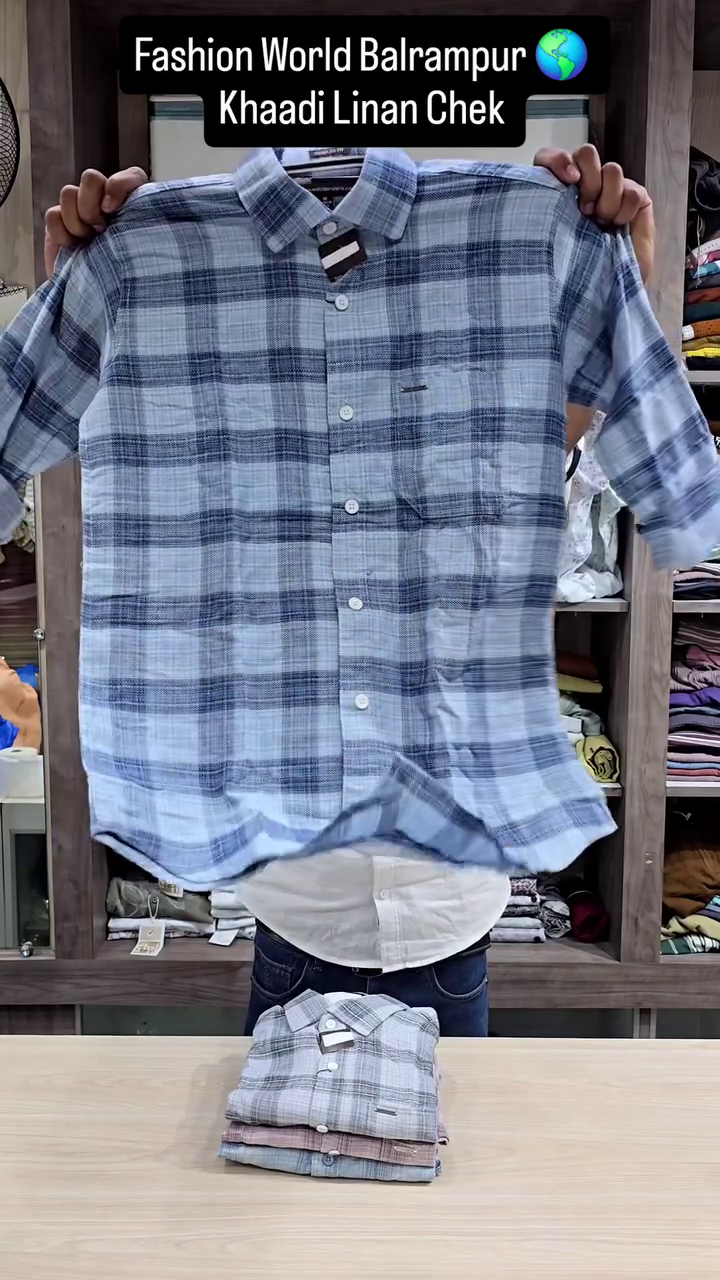 Men's Khadi Linen Checked Shirt