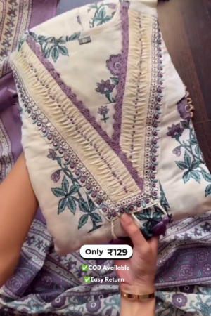 Women's Designer Cotton Anarkali Suit