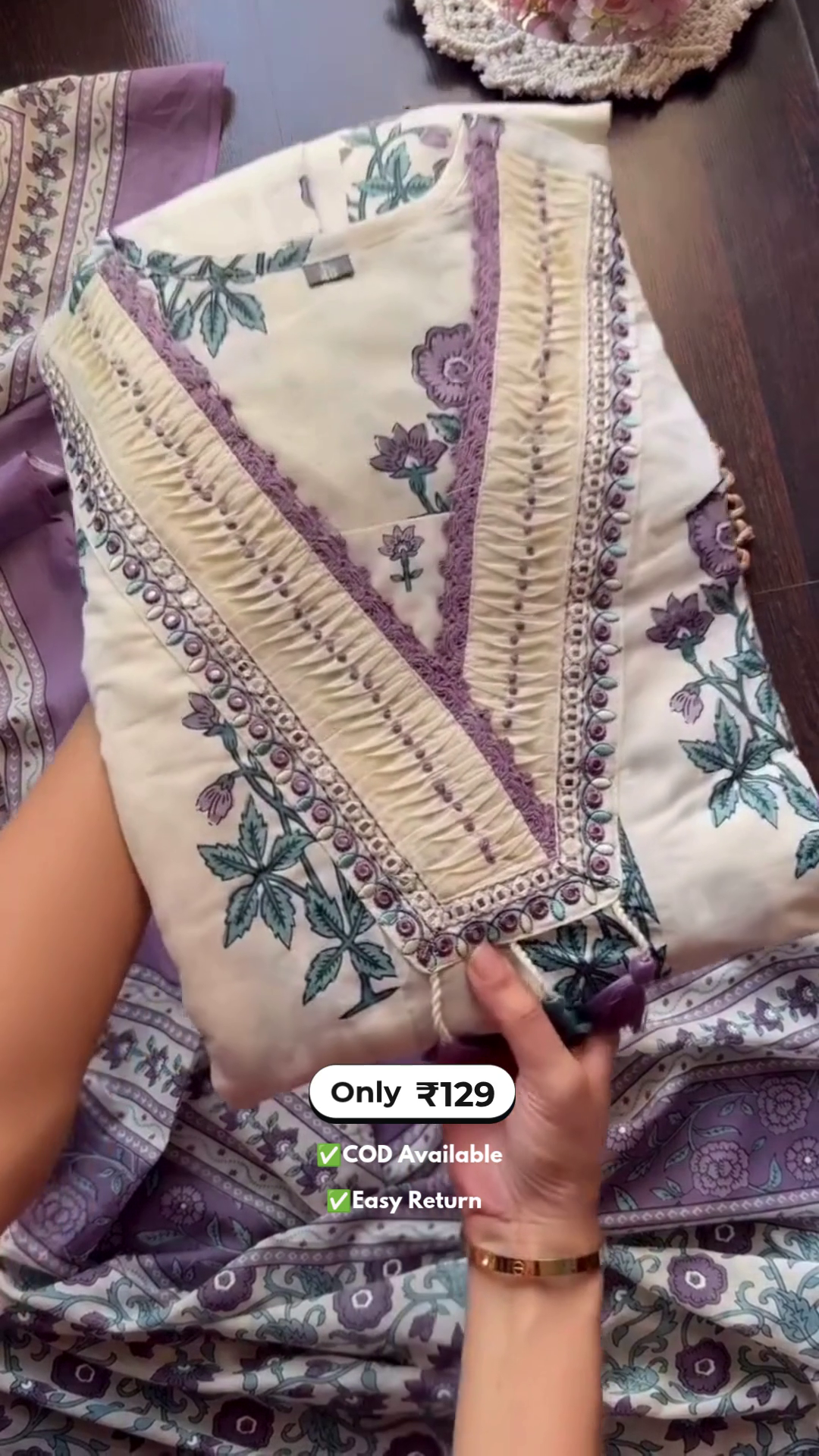 Women's Designer Cotton Anarkali Suit