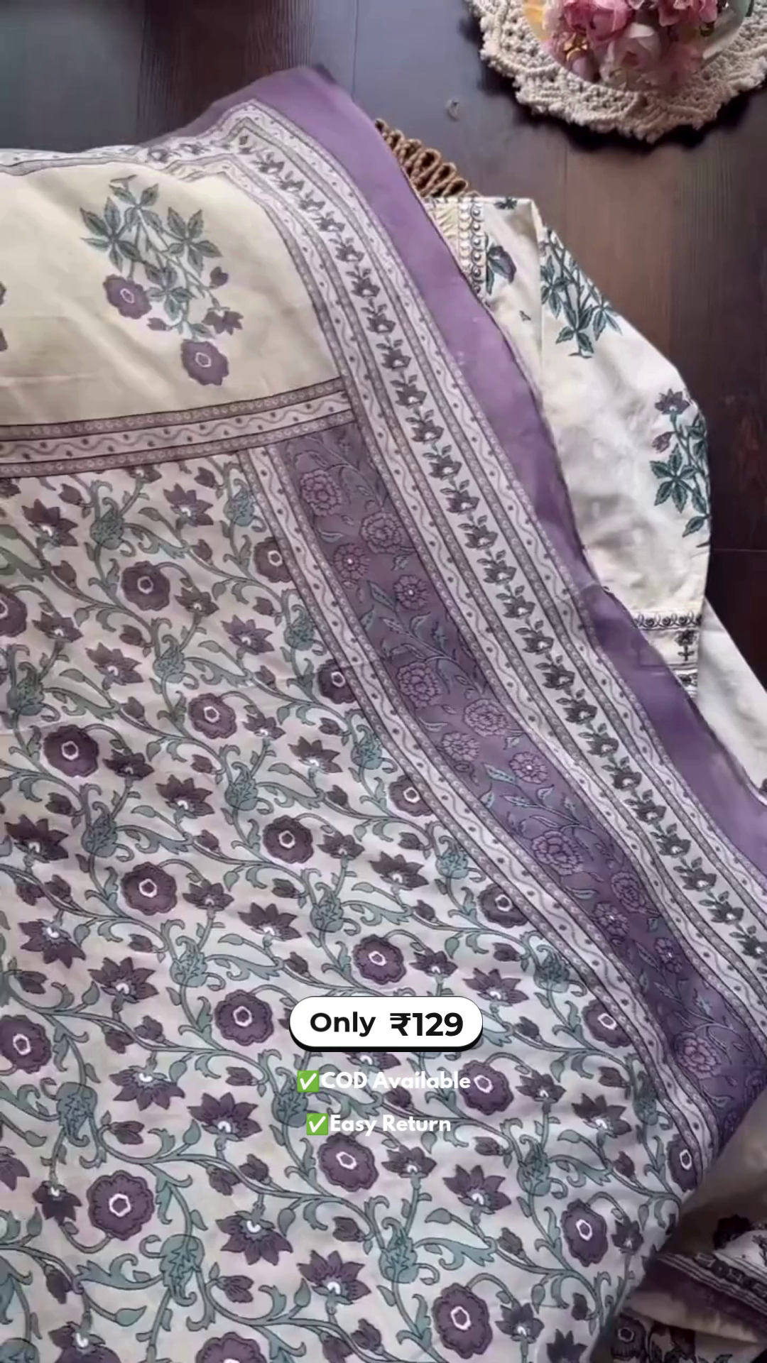 Women's Designer Cotton Anarkali Suit - Image 4