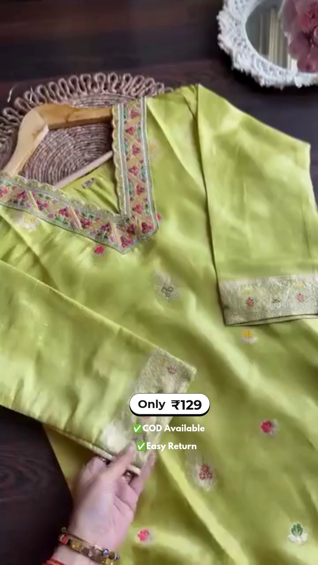 Women's Green Anarkali Kurta Set